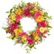 Northlight Gerbera Daisy, Berries and Daisy Floral Spring Wreath 23" Pink/Yellow